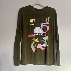 lululemon athletica Olive Graphic Long Sleeve Tee